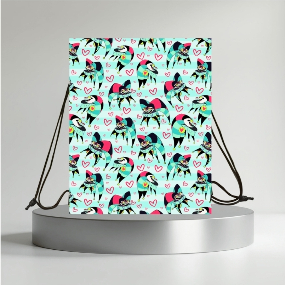 Helluva Boss Fizzarolli Drawstringโ Bookbag Backpack! Fizz New Fanmade